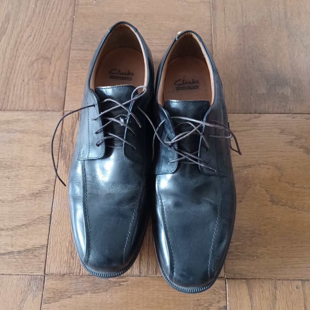 Size 12 leather Clark's dress shoes.